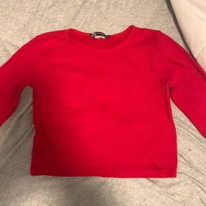 Red crop top from Zara